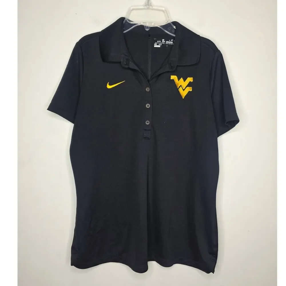 Nike WVU West Virginia University Mountaineers short sleeve polo shirt - large